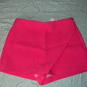 Zara Asymmetric Hot Pink Skort